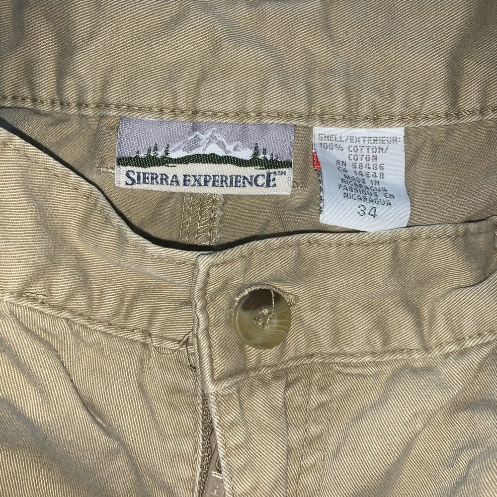 Sierra experience khaki shorts Mens hiking outdoors athletic pants - Picture 2 of 2